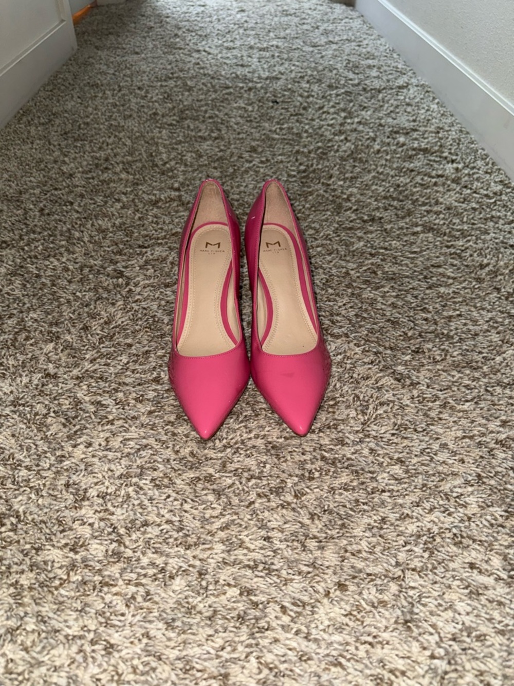 Marc Fisher Pointed Toe Hot Pink Pumps